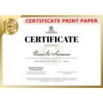 certificate print paper (160gsm glossy a4) 10 pcs