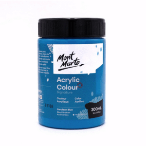 mont marte premium acrylic colour paint 300ml cerulean blue