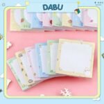 dabu note paper in cute multi colored checkered rabbit square shape