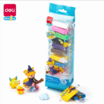 deli 67855 ultra light clay colored mud children's rubber puree children diy big packaging light child set