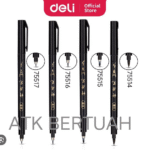 deli calligraphy 75516 brush pen , black brush pen 01 pcs
