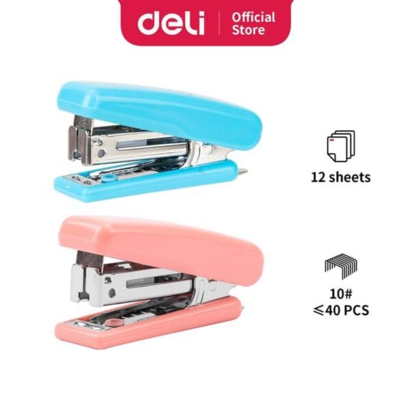 deli e0222 stapler 10# (assorted) pink