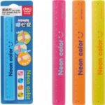 deli e6206 ruler 18cm multicolor set yellow