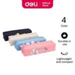 deli e67102 square pencil pouch light blue