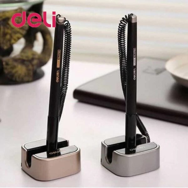 deli e6796 black desk pen stand