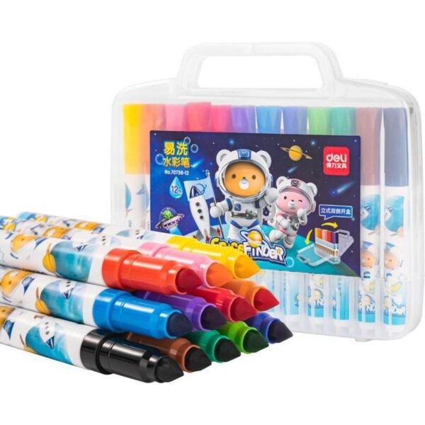 deli e70738 12 water color felt pen 12 color