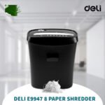 deli e9947 8 sheet black paper shredder