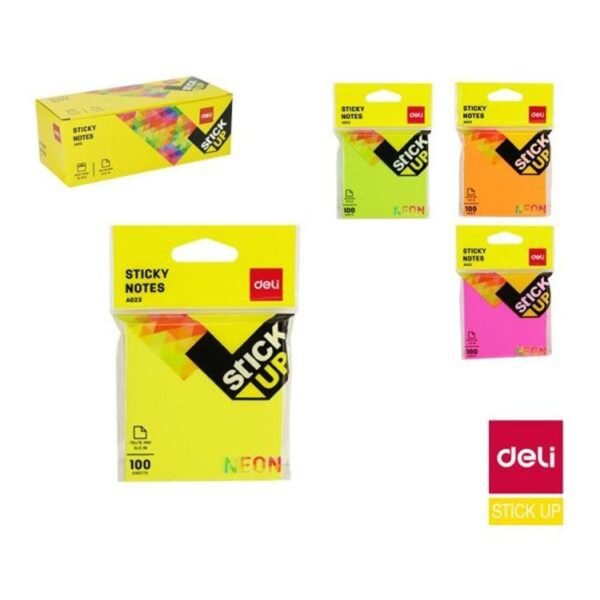 deli ea02302 sticky note 3in3in asst. color