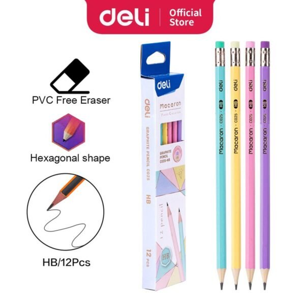 deli ec025 hb pastel body graphite pencil