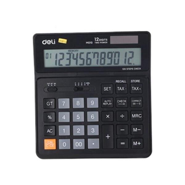 deli em01020 deli wide h desk calculator ● 12 digit tax calculator with big and clear screen display for convenience usage