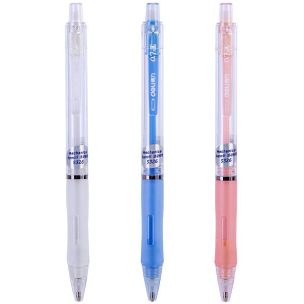 Deli S326 Transparent Body Mechanical Pencil - 0.7mm - Pink, 137,| Stationery BD - Image 2