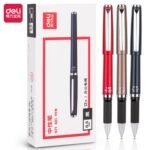 deli s71 gel pen for writing black 1pc silver
