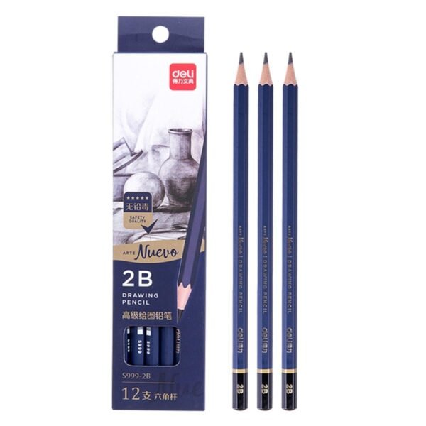 deli s999 2b sketching 2b pencil 12pcs