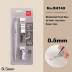 deli sh140 mechanical pencil 0.5mm 2b lead pencil refill
