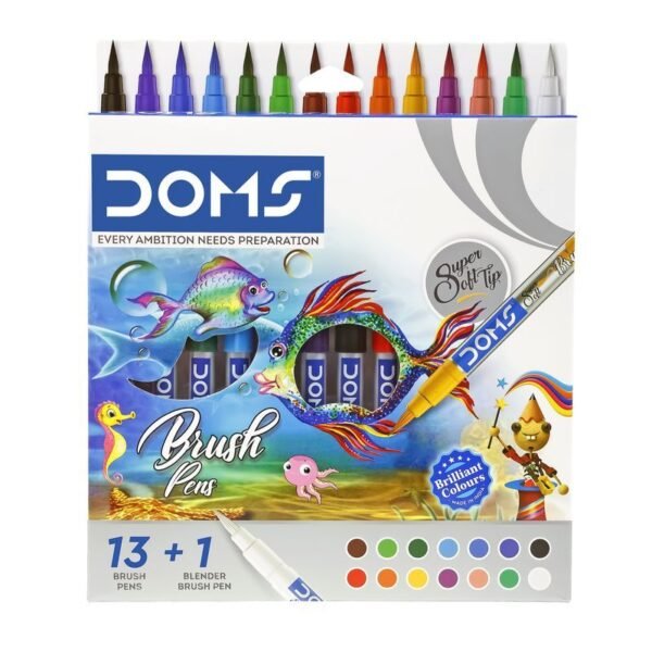 doms brush pens set of 14 for students and artists