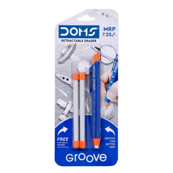 doms groove retractable eraser set