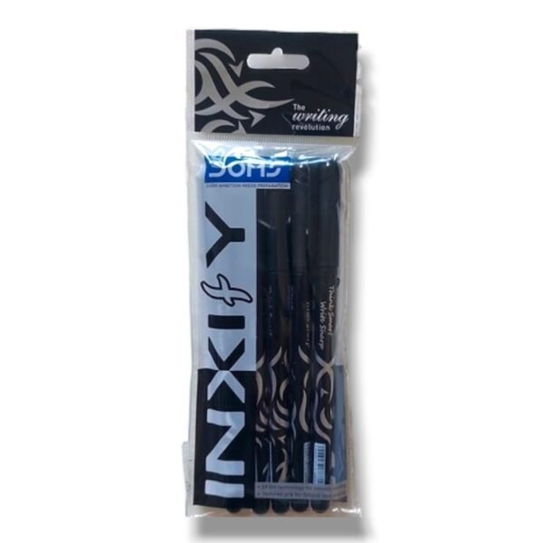 doms inxify ball pen black 5pcs packet