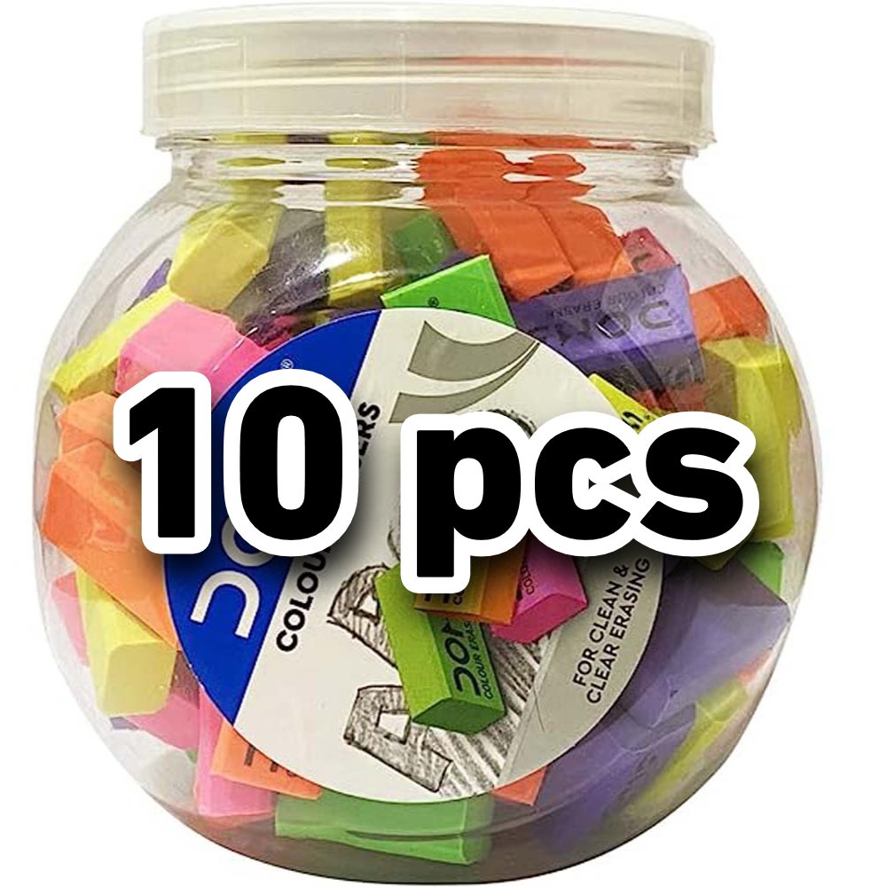 doms non toxic dust free colored erasers 10 pcs doms non toxic dust free colored erasers 10 pcs