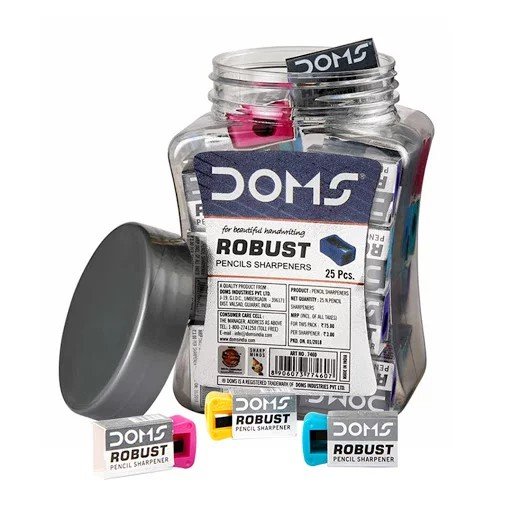 doms pencil sharpener jar robust 25 pcs