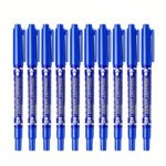 dual tip permanent marker 12 pcs blue