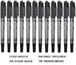 dual tip waterproof permanent marker 12 pcs black