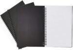 executive series black spiral compress notebook black