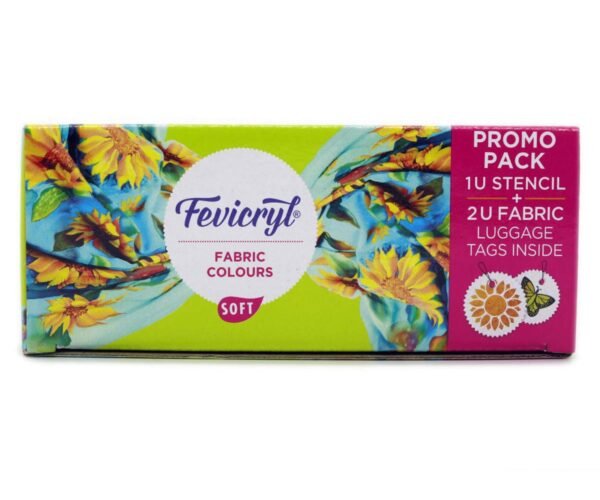 fabric colour kit (10 x 20ml) with stencil