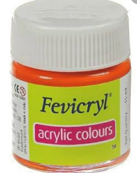 Fevicryl Acrylic Color 15ml- Orange
