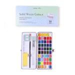giorgione g zg 50 colors metallic pearlescent solid watercolor paint with water ink brush set with metal box