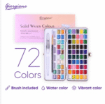giorgione g zg 72 colors metallic pearlescent solid watercolor paint with water ink brush set with metal box