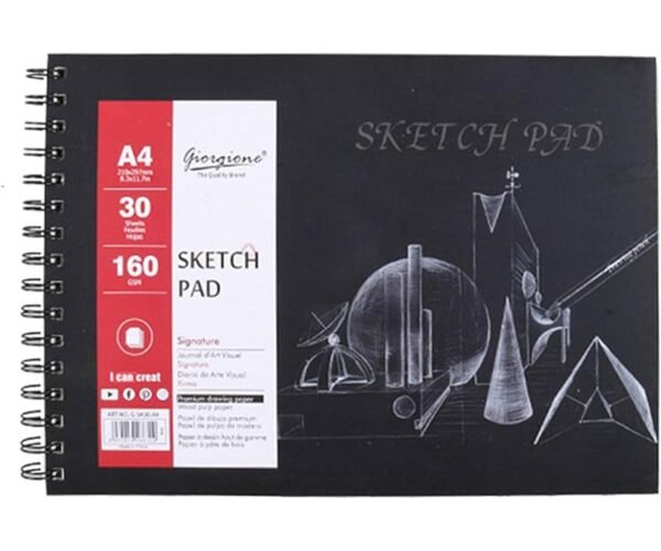 giorgione hardcover premium sketchbook with spiral wire a4