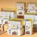 guangbo premium professional double head sketch marker square shape 48 colors