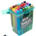 himi miya water based dual tip art markers .highlighter pen sketch markers for drawing sketching, coloring, water based markers