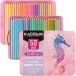 kalour macaron pastel colored pencils set of 50 colors