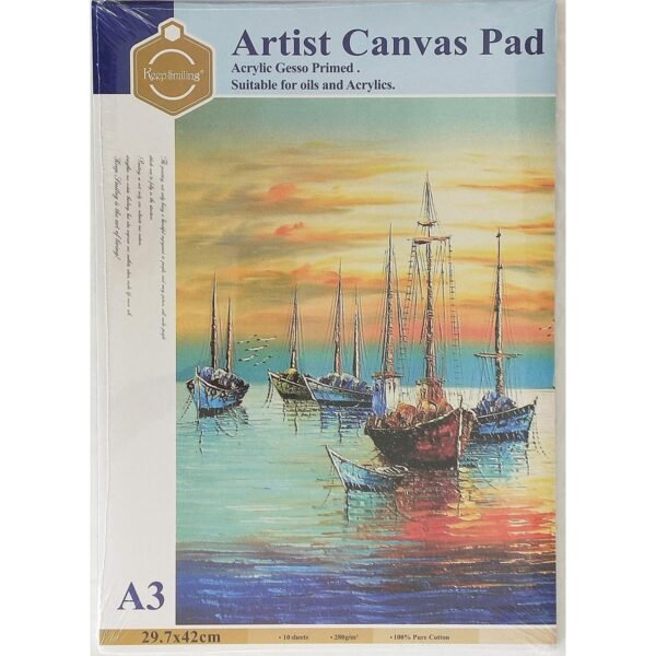 keep smiling artist canvas pad a3