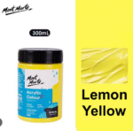 mont marte premium acrylic colour paint 300ml lemon yellow