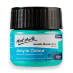 mont marte premium acrylic color 100ml metallicpathalogreen