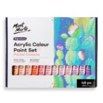 mont marte acrylic color pastel colors 48pc*36ml