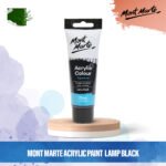 mont marte acrylic paint 75ml tube lamp black