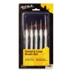 mont marte detail/liner brush set 5pc