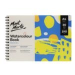 mont marte discovery watercolour book spiral bound a4 190gsm