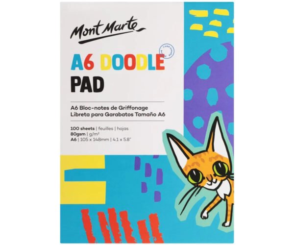 mont marte doodle pad a6 100 sheet