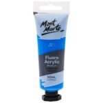 mont marte fluoro acrylic paint 50ml blue