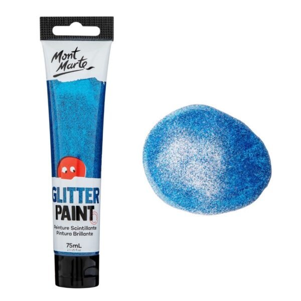 mont marte glitter paint 75ml dark blue