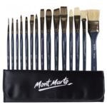 mont marte premium brush set with wallet 15pc