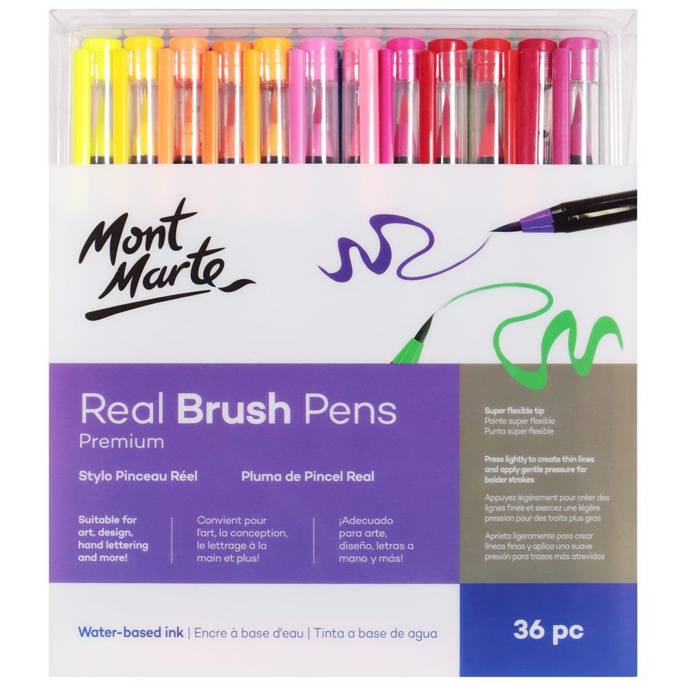 mont marte real brush pens 36 pcs mont marte real brush pens 36 pcs