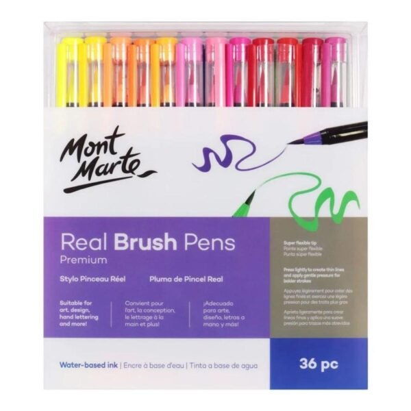 Mont Marte Real Brush Pens Premium 36pc