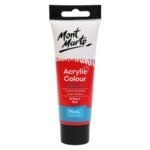 mont marte signature acrylic paint 75ml tube brilliant red