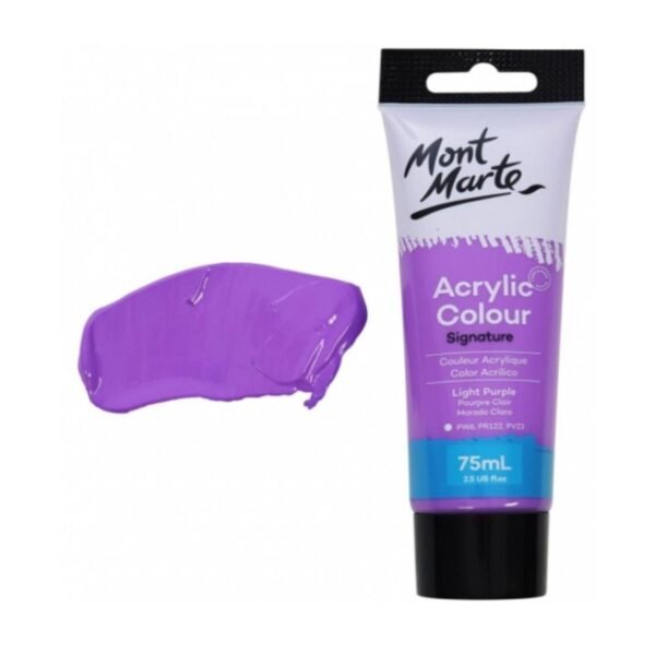 mont marte signature acrylic paint 75ml tube light purple