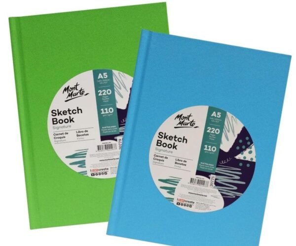 mont marte sketch book hard cover a5 220pg